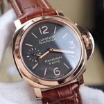 Z Factory Replica Panerai 8 Days PAM 511 Rose Gold Watch with Clone P.5000 Manual Winding Movement