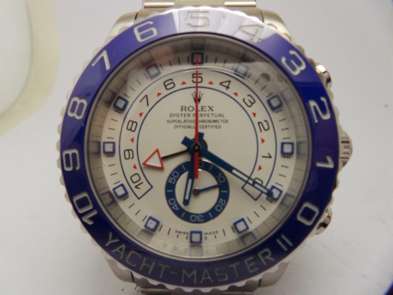 Replica Rolex YachtMaster 2 42mm Valjoux 7750 Movement Blue Bezel